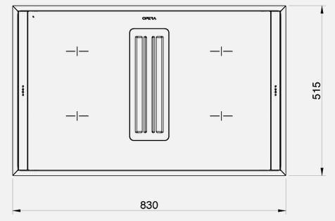 Tekening Opera Viento 830 afmeting